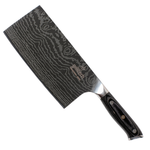 cuchillo hacha 7 pulgadas vista frontal mango madera