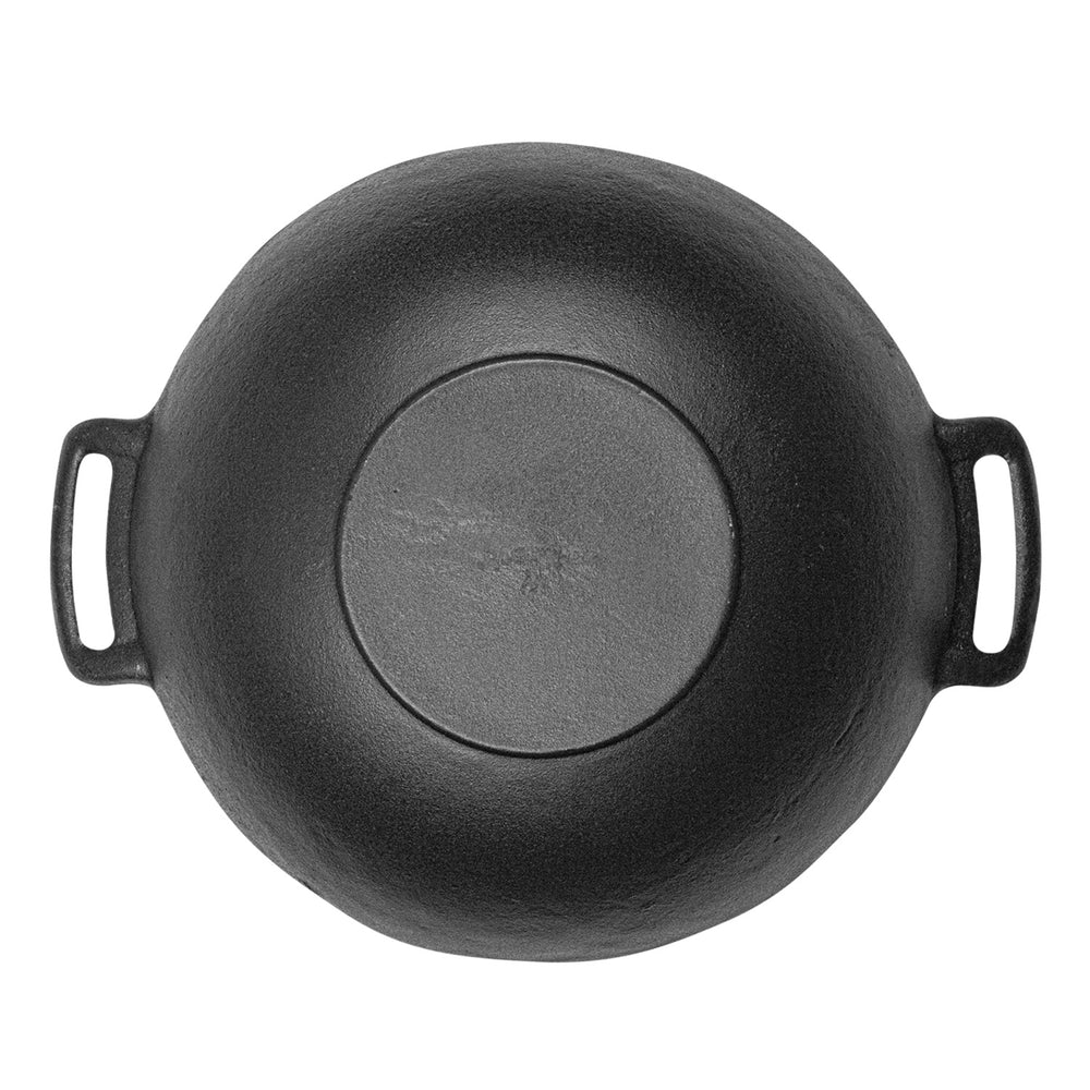disco wok fierro fundido vista inferior