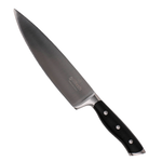 cuchillo parrillero ocho pulgadas vista frontal  mango madera