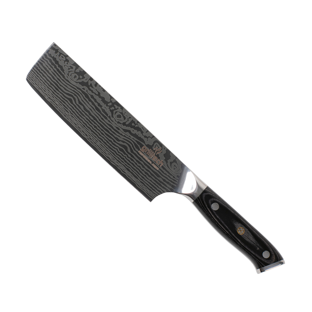 cuchillo machete 7 pulgadas vista frontal mango de madera
