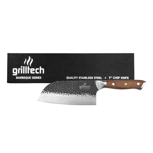 cuchillo machete amartillado ocho pulgadas vista frontal frente a caja