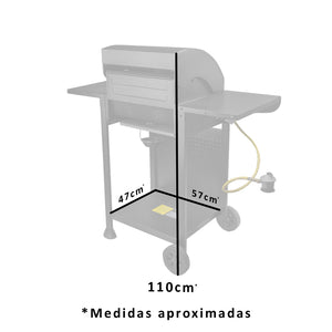 parrilla alerce vista trasera medidas aproximadas